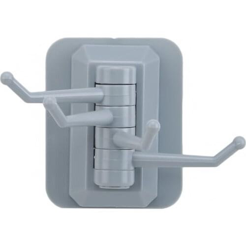 Self-adhesive Towel Holder Rack Wall Mounted Towel Hanger Bathroom Towel Shelf Rotatable Holder Hanging Hook Bathroom Organizer