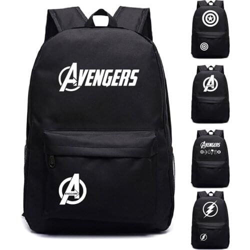 2021 New Disney Schoolbag Marvel Avengers Hero Backpack Black Cute Cartoon Breathable Wearable Student Schoolbag