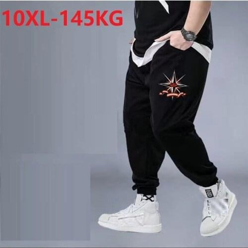 Spring sport wear cartoon pants sweatpants Men plus size 8XL 9XL 10XL big sales pants casual elasticity pencil Pants