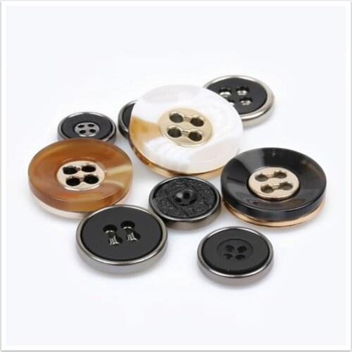 DIY Sewing Buttons Round Resin 4-holes sweater windbreaker clothing jacket coat garment accessory Flatback button 100pcs/lot