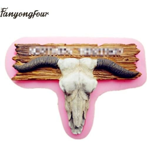 Cow skull cake mold decoration tools chocolate mold kitchen baking DIY candy silicone mold