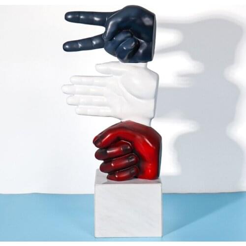 Nordic Simplicity Decoration Home Gesture Statue Sculpture Abstract Home Decor Originality Desktop Handicraft Model Figurine