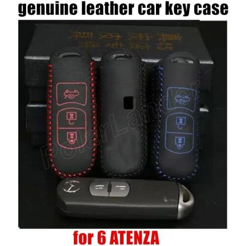 Only Red great quality Car key cover car key case Hand sewing car styling Genuine leather fit for MAZDA CX NEW 5 AXELA 6 ATENZA