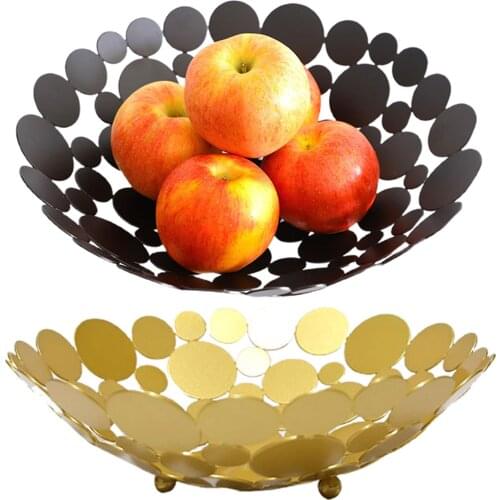 Creative metal fruit basket countertop bowl table decorative centerpiece holder for fruit vegetables bread sweets and other hous