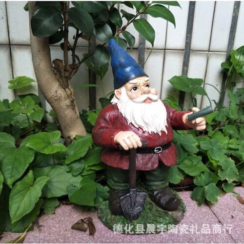 Vintage Spirit Unique,High-30cm,American Country Elf Dwarf Cart Home Farm Decoration Micro Landscape Garden Gardening Decor