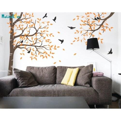 The Branches Are Scattered Tree Wall Decals Nursery Decoration Corner Branch Art Vinyl Decals Handmade Diy Murals YT4687