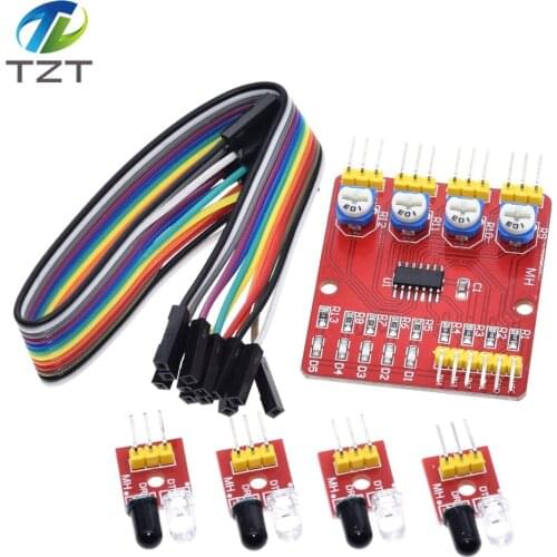 TZT F233-01 Four-way infrared tracing / 4 channel tracking module / transmission line / obstacle avoidance / car / robot sensors