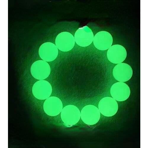 10pcs Fashion Green Natural Luminous Crystal Stone Men Women Parties Birthday Gift Bracelets Bangle Holiday Gifts Christmas