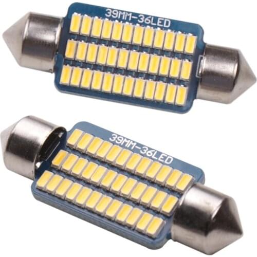 10pcs Car Canbus C5W 31/36/39/41MM 3014 21/30/36Led error free Interior reading Light Clearance Bulbs Auto plate Lamp white 12V