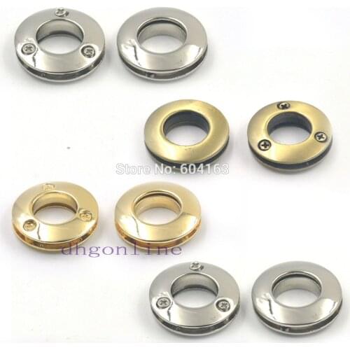 10 Pcs Alloy Grommets Eyelets 14mm 0.55" Canvas Leather Self Backing Screw Purse Buckle
