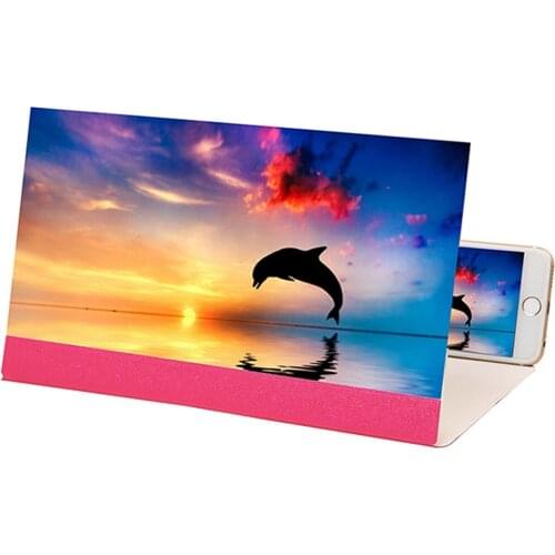 12" Mobile Phone Screen Magnifier 3D HD Video Amplifier Smartphone Stand Bracket