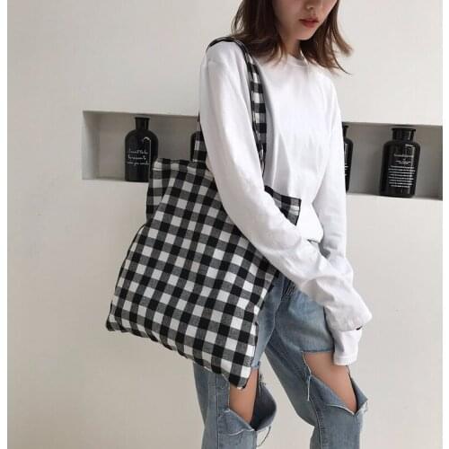 2019 canvas shopping bag Shopping Casual style Handbag Canvas material Pouch Shoulder Bag Fashion Handbag bolsa popular A1-70