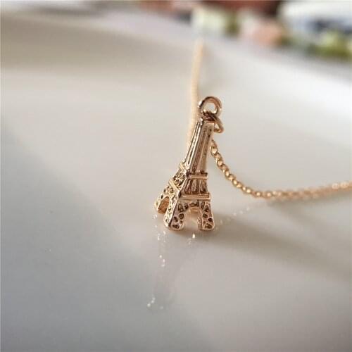 2020 High Quality France Effel Tower Pendant Delicate Necklace For Women Party Casual Chic Tiny Girl Jewelry Accessory