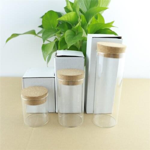 3pcs/lot 55mm Diameter Glass Airtight Canister Kitchen Storage Bottles Jars Thick Glass Bottles Food Container