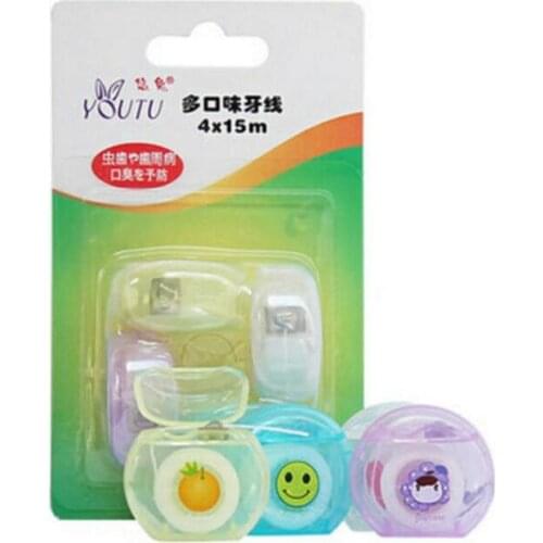 4pcs/set Micro wax 4 flavors Dental Flosser Interdental Brush Teeth Stick Toothpicks Floss Pick Oral Hygiene clean wire