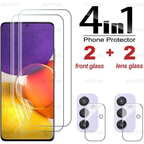 4in1 Front Hydrogel Film For Samsung Galaxy Quantum 2 6.7'' Anti-fingerprint soft film for samsung samsun Quantum 2 Lens glass