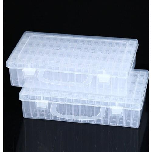 64/128 Grids Plastic Box Organizer Medicine Case diamond painting Storage Box Embroidery Storage Case Jewelry Accessories Tools
