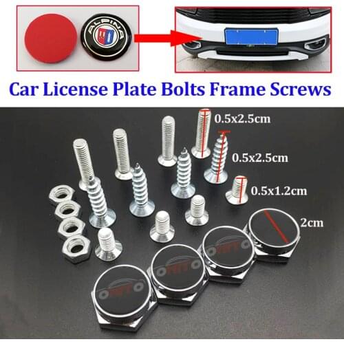 Car Decoration Bolts Car License Plate Frames Tag Cap Screw Caps for E46 E39 E90 E36 E60 E34 E30 F30 F10 X5 E53 E61 E62 E90