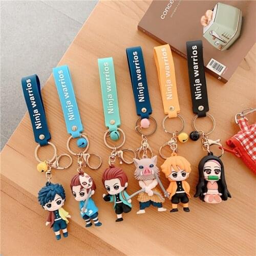 Demon Slayer Cute Cartoons Keychain Strap Lanyards for Keys Mobile Phone Hand Cord Card USB Badge Camera Nekband Nurse Strap