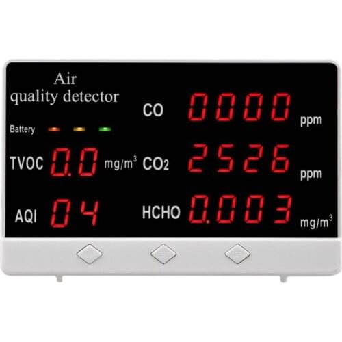 Digital Indoor/Outdoor CO/HCHO/TVOC Tester AQI CO2 Meter Air Quality Monitor Detector Multifunctional Household Gas Analyzer
