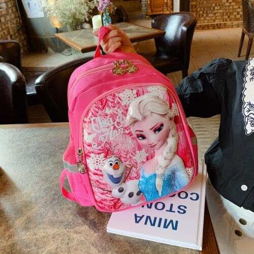 Disney Elsa Anna Baby Backpack Cartoon Frozen 2 Children Schoolbag Sophia Princess Kindergarten Bookbag Girls Cute backpack