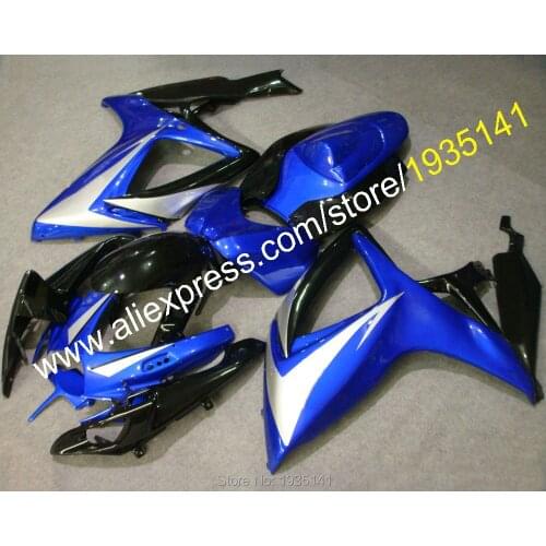 For Suzuki GSX-R600 GSX-R750 K6 2006 2007 GSXR 600 750 06 07 Blue Black Aftermarket Sportbike Fairing (Injection molding)