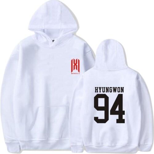 KPOP Monsta X WE ARE HERE World Tour Cap Hoodie Unisex Sweater HYUNGWON 94 Outwear Tops