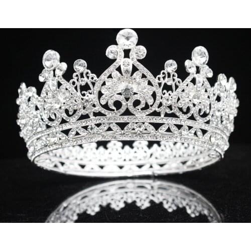 Crystal Wedding Bridal Tiaras and Crowns Bride Headpiece Women Diadem Pageant Hair Ornaments Wedding Head Jewelry Accessories