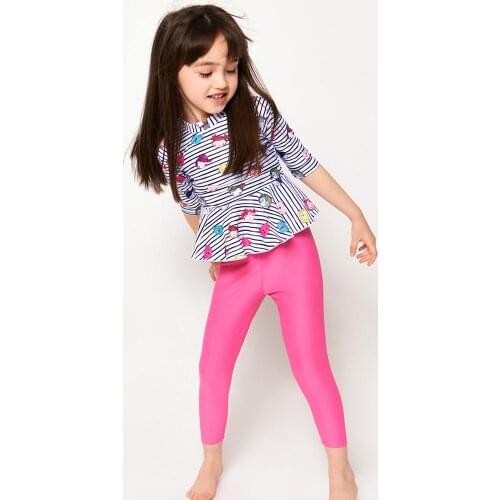 Julysand Swimwear Childrens Two-Piece Swimsuit Striped Cartoon Printed BathingSuit Girls High-end Swimwear