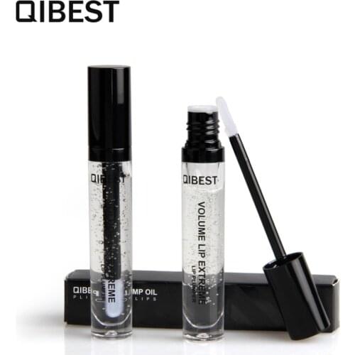 QIBEST Makeup Plumper Lips Balm Lip Skin Oil-Control Moisturizing natural lasting3D Volume Lipgloss Brighten Base Primer