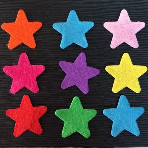 Mix 50PCS 25mm Padded Pretty Flashing Star Appliques / Scrapbooking Craft Making A70A