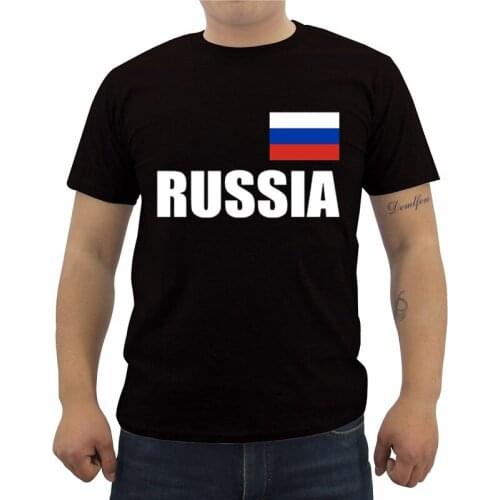 Summer Fashion Men Short Sleeve T Shirts New Russia Flag Print T-Shirt Casual Male Fitness Tees Tops Streetwear