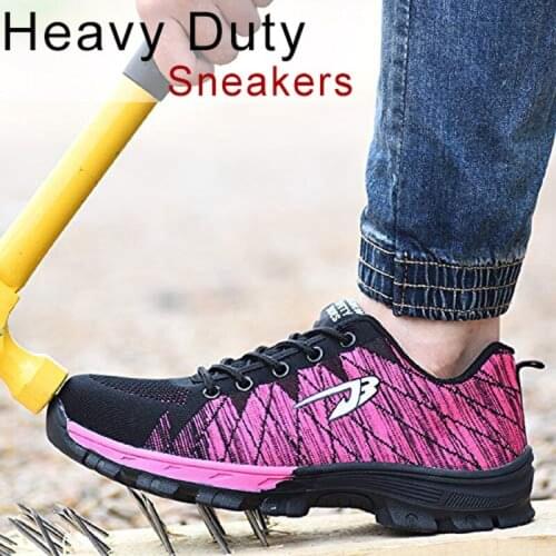 Men Women Work Safety Shoes Steel Toe Protect Industrial Construction Sneakers -OPK
