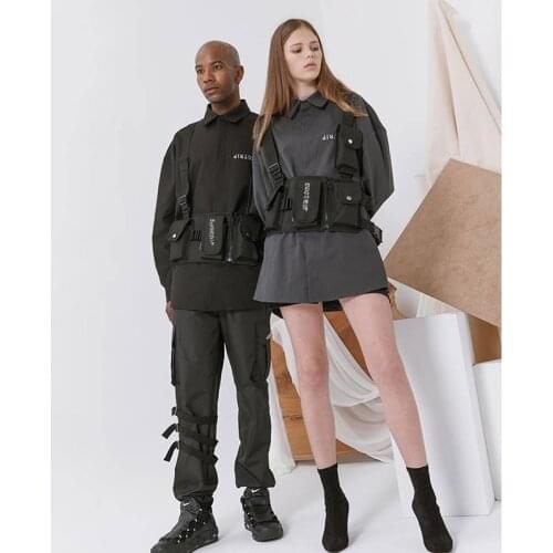 Men Fashion Chest bag Rig For Women Waist Bag Streetwear Functional Tactical Canvas Bags Hip Hop Shoulder bag Crossbody Bags