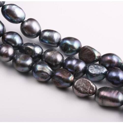 New Irregular Black Pearl Beads Simple And Stylish Party Jewelry Gift Pearl Size 10-11mm