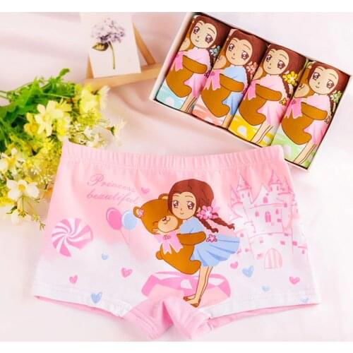 New Fashion Children Panties For Girls Kids Baby Cotton Underwear Boxer Child Lovely Shorts Underpants