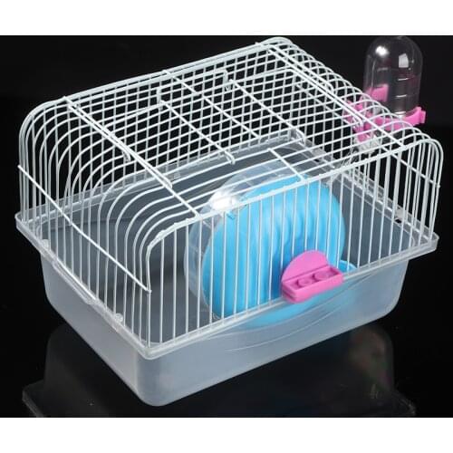 Hamster Carry Cage Portable Carrier Carry Cage Bottle for Small Animals Blue For Outdoor Travel Pet Spuplies