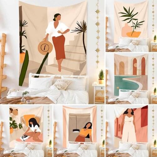 Simple Nordic Tapestry Hanging Cloth Room Bedside Decoration Wall Covering decor Background Tablecloth, curtain, beach towel