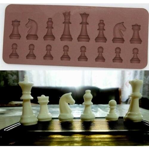 Silicone Chocolate Mold Fondant Cake Ice Cube Mould Chocolate Baking Tray Chess Mold Sugar Craft Baking Bakeware Kitchen Tool