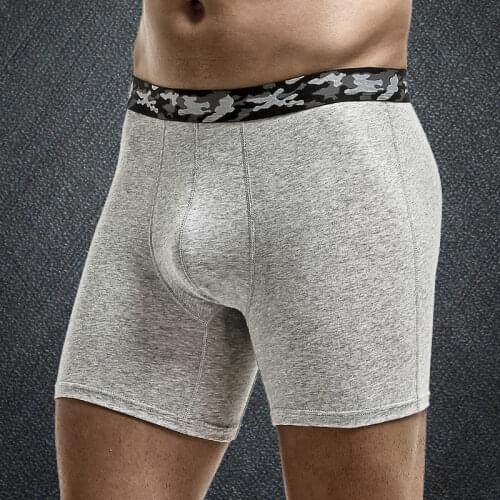 Sports MenS Underwear Large Size Lengthened Four Corner MenS Shorts Head Soft Cotton Boxer Shorts Breathable Personality Trend