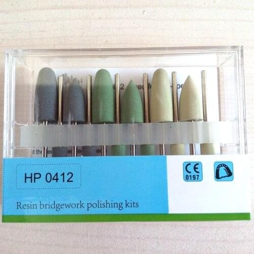 Dental Lab Materials Resin Base / Flexible Partial Acrylic Denture Polishing Kit Rubber Tips 12pcs/kit,0412