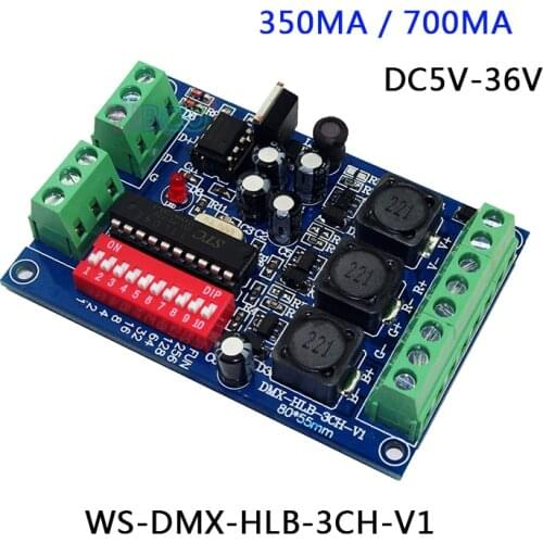 Led Controller 3CH 4CH DMX512 decoder Constant Current 350ma/700ma RGB RGBW For led flood light LED Wall washer lamp