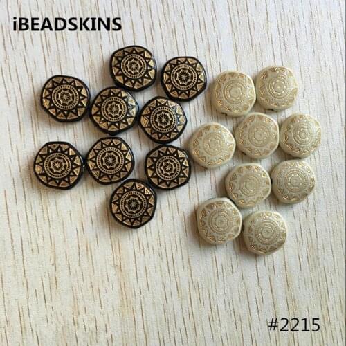 Choose color) 18mm 400pcs/lot Acrylic antique style wafer Beads for Jewelry DIY #2215 (Design as shown)