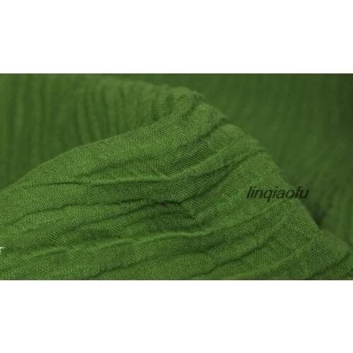 High quality washed retro fresh literary thin wrinkled linen fabric