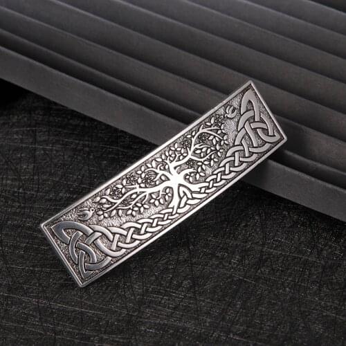 Skyrim Viking Vintage Hairpins Tree of Life Irish Knot Antique Silver Color Handmade Barrette Hair Clip Accessories for Women