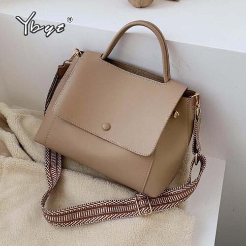 YBYT fashion large capacity women totes bags elegant handbags high quality PU leather shoulder messenger bag torebka damska
