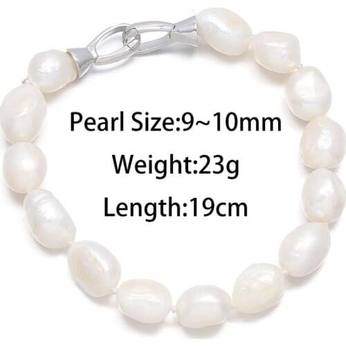 Irregular Baropue Pearl 9-10 Mm Bracelet For Women Romantic Love Gift