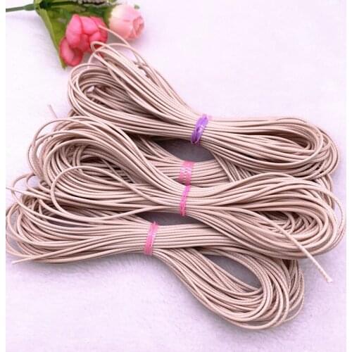 0.5-2.0mm Light Khaki Waxed Cord Waxed Thread Cord String Strap Necklace Rope Beads for Jewelry Making DIY Bracelet Accessories