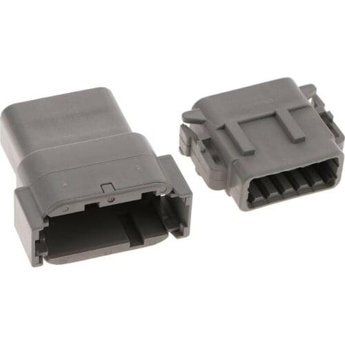 1 Kit Grey 12Ways Sealed Electrical Wire Connectors Plugs with Terminals Set