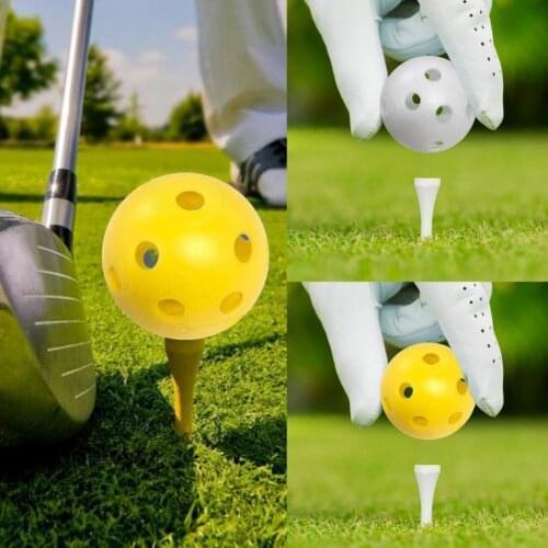 10Pcs Indoor golf ball practice balls light ball have hole Golf Training Aids for Backyards